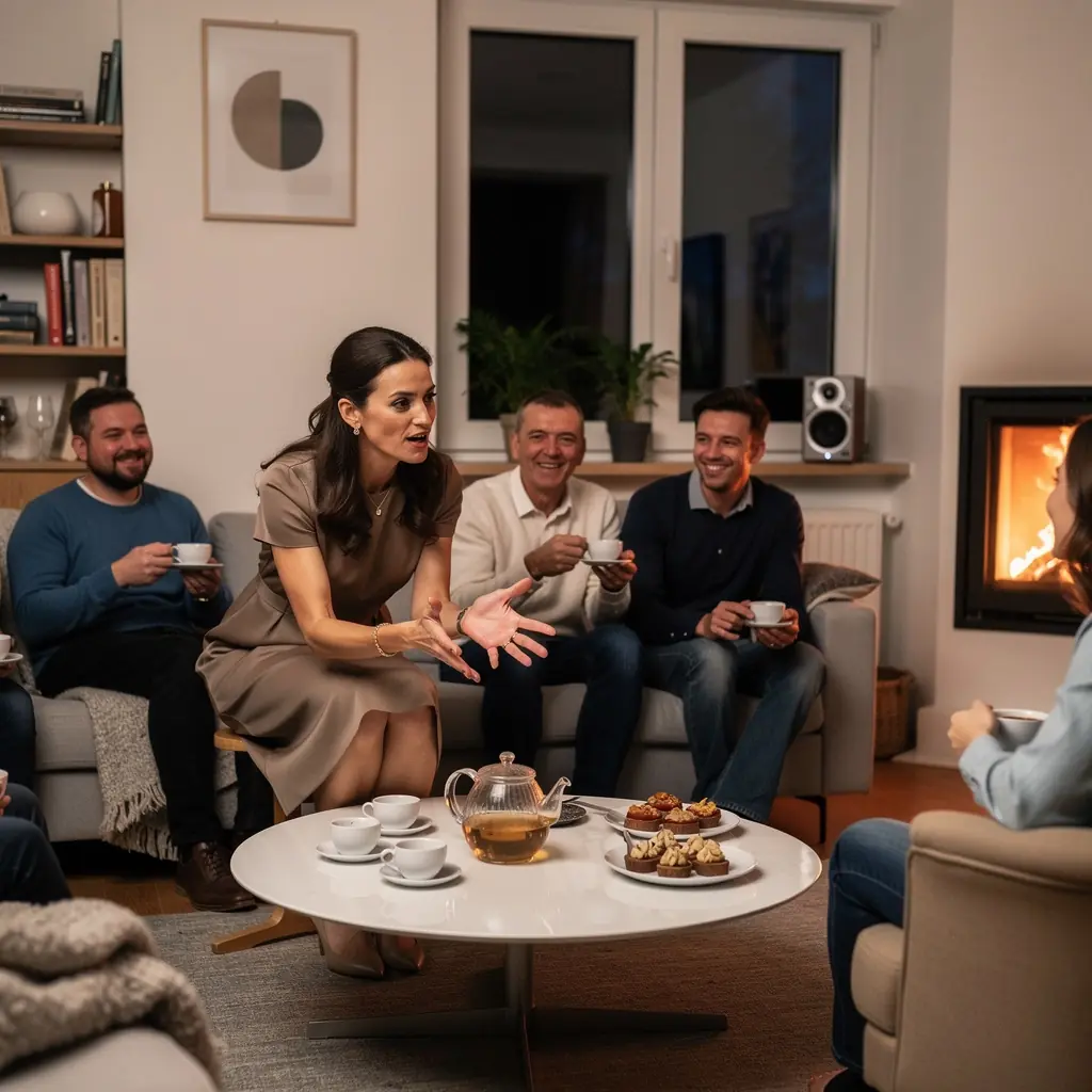 A Bai Mu Dan tea szertartás, baráti társaságban.