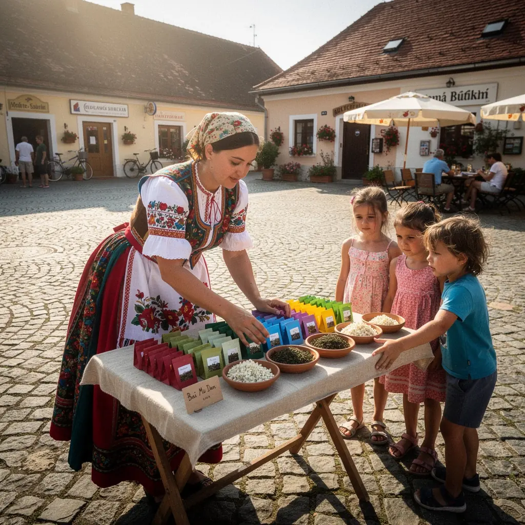 A tea elkészítési folyamata, a levelek szépen elrendezve egy tálcán.